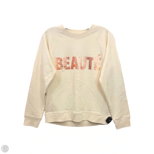 Sweatshirt Collar By J. Crew In Cream, Size: M