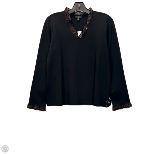 Top Long Sleeve By Talbots In Black & Brown, Size: Sp