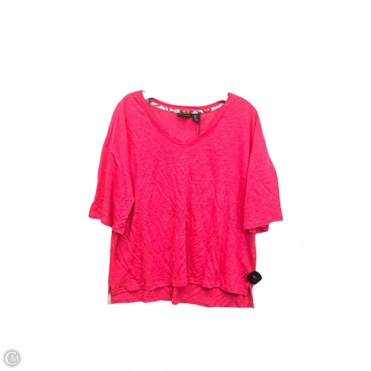 Top Short Sleeve By Tahari In Pink, Size: L