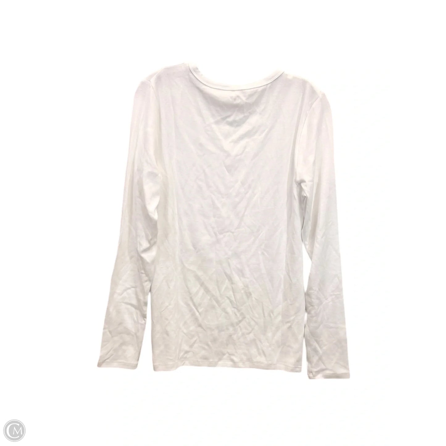 Top Long Sleeve Basic By Gap In White, Size: L