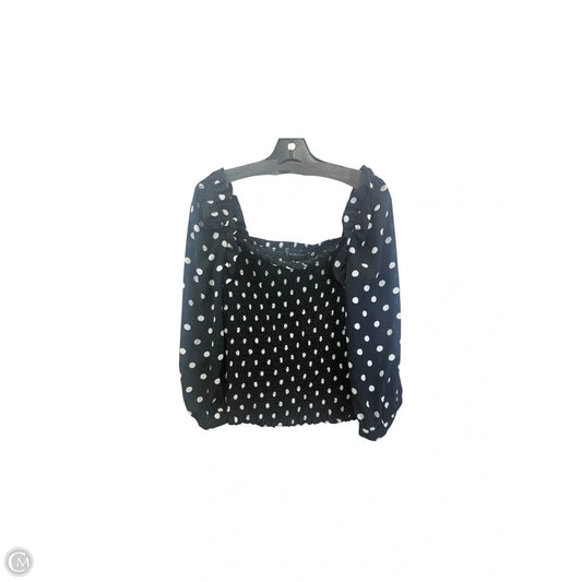 Top Long Sleeve By New York And Co In Black & White, Size: M