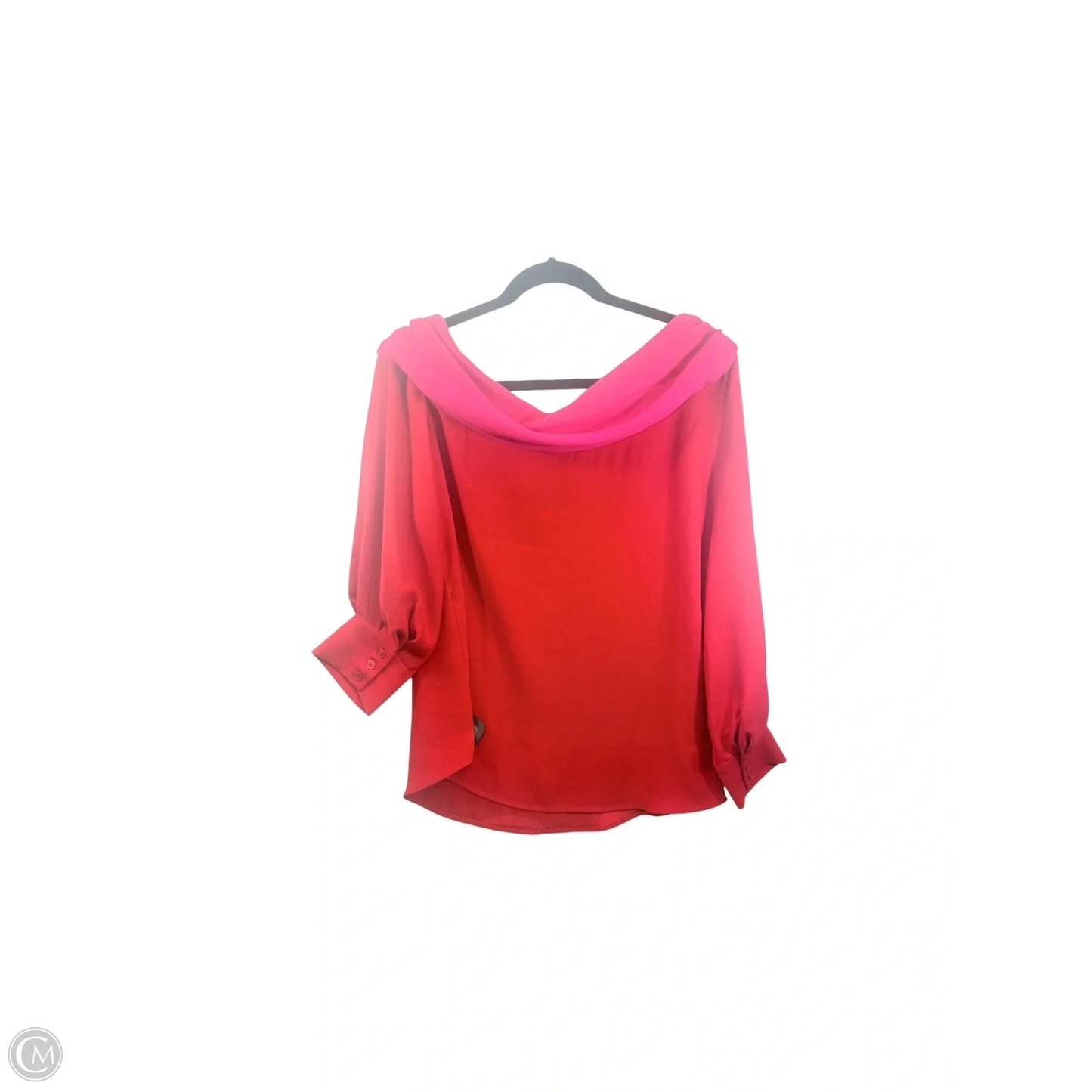 Top Long Sleeve By Tuckernuck In Pink & Red, Size: L