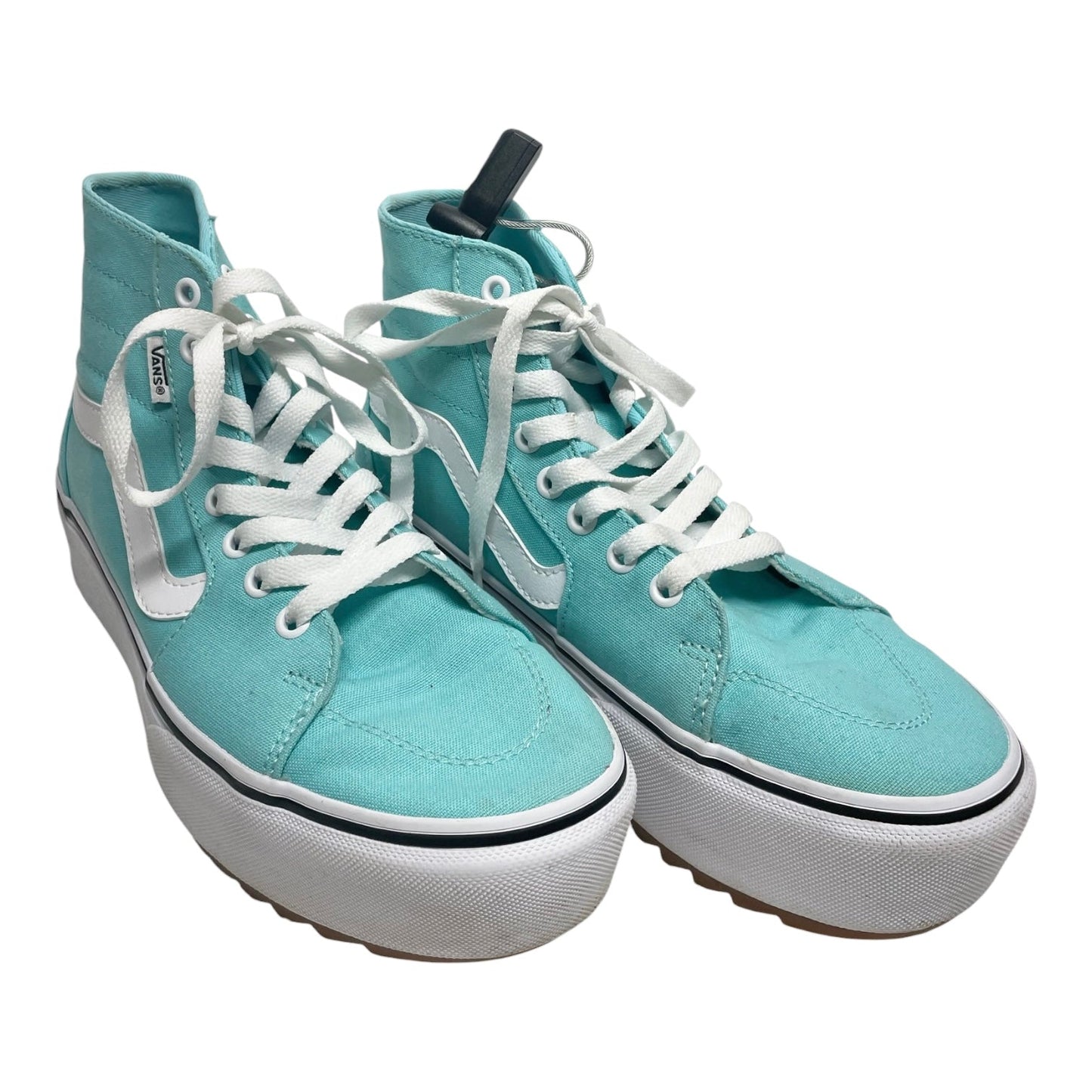 Shoes Sneakers Platform By Vans In Blue & White, Size: 8.5