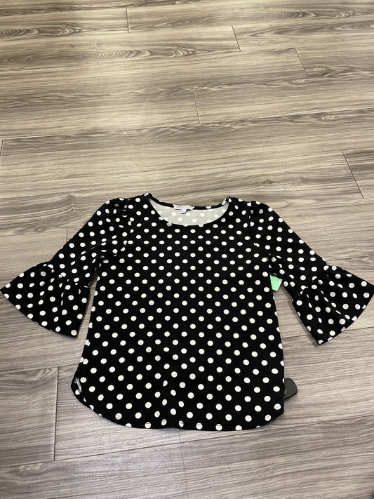 Polkadot Pattern Top 3/4 Sleeve Green Envelope, Size S