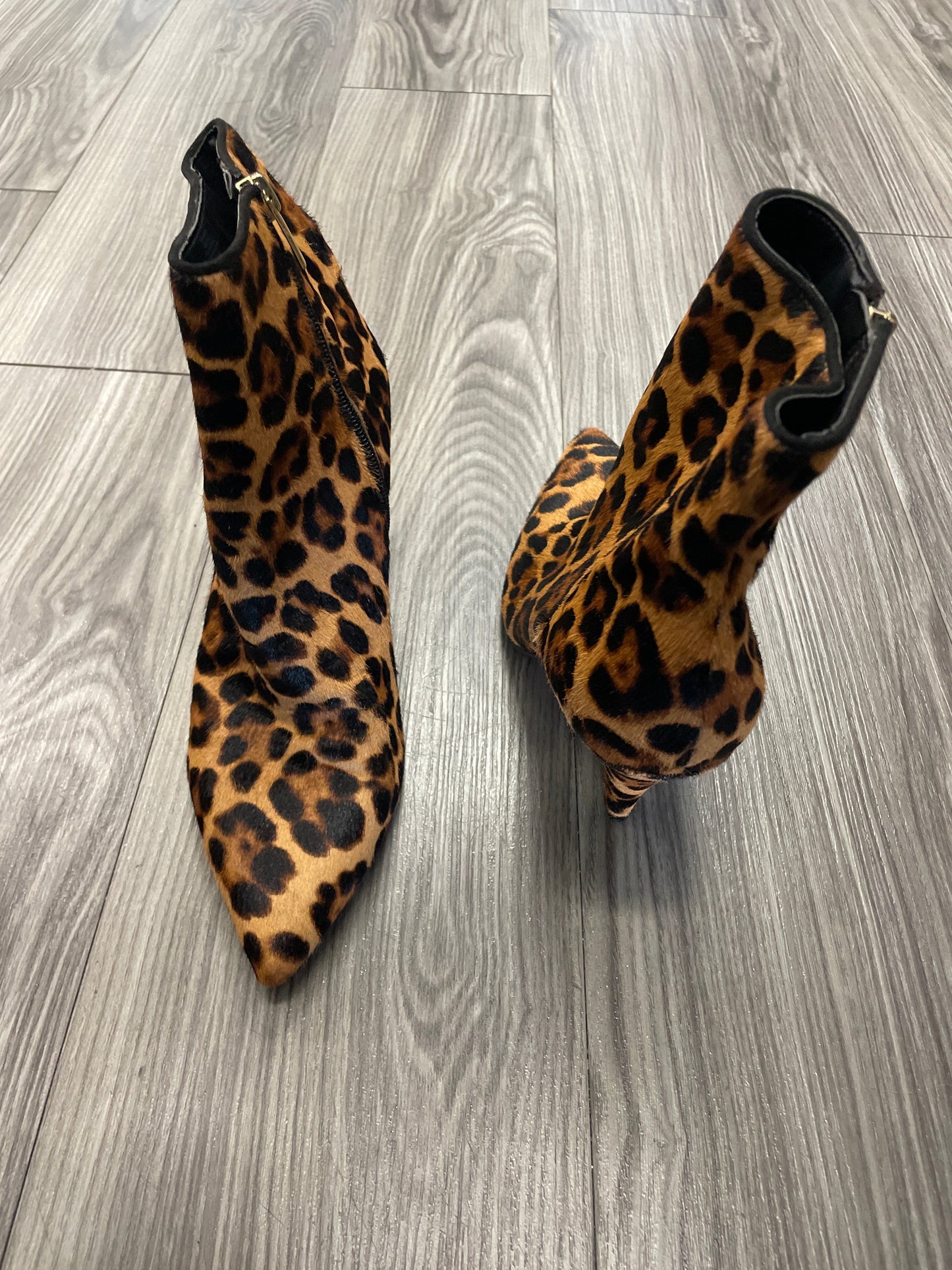 Leopard Print Boots Ankle Heels Vince Camuto, Size 8