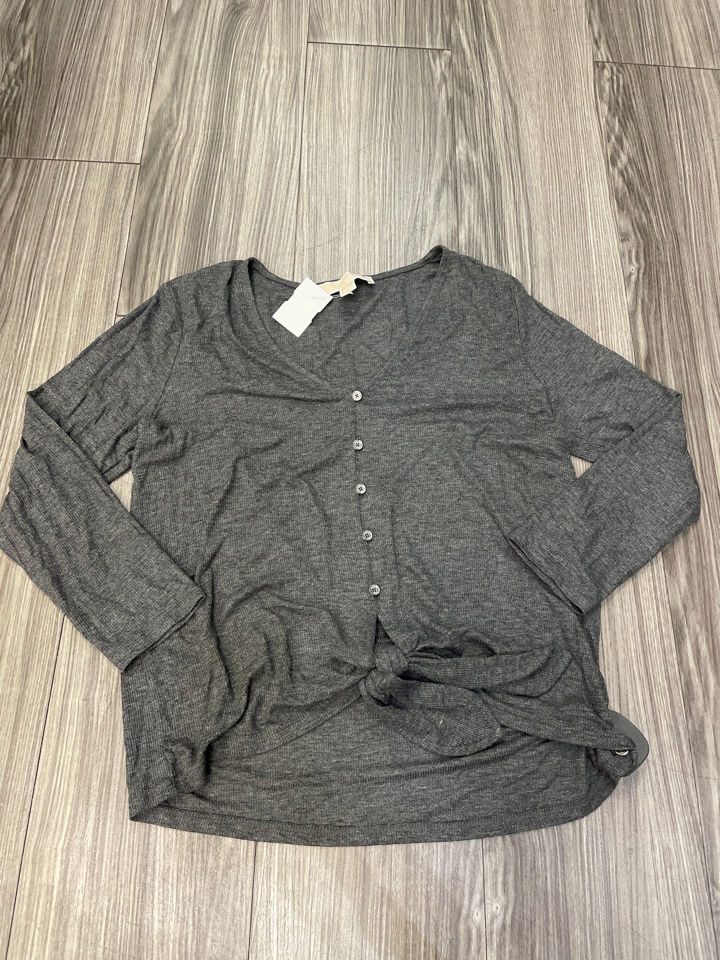 Top 3/4 Sleeve By Michael Kors In Grey, Size: M