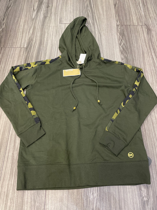 Sweatshirt Hoodie By Michael Kors In Green, Size: M