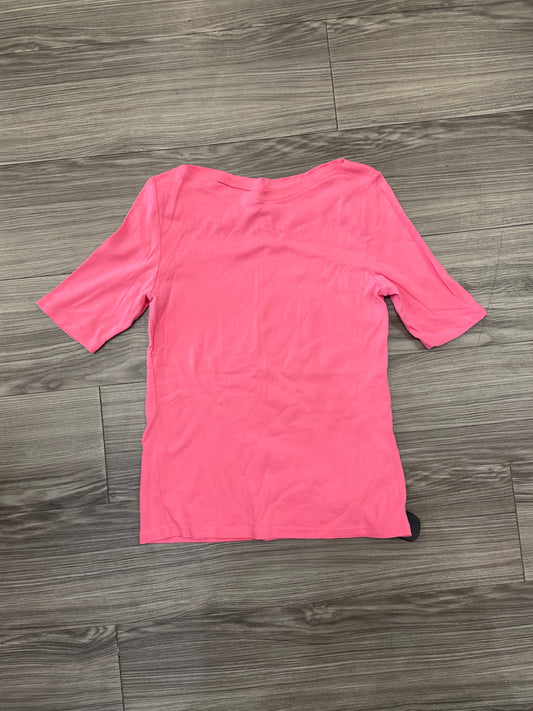 Top Short Sleeve By Charter Club In Pink, Size: S