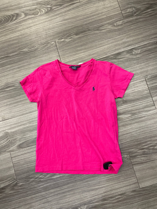 Top Short Sleeve By Ralph Lauren In Pink, Size: M