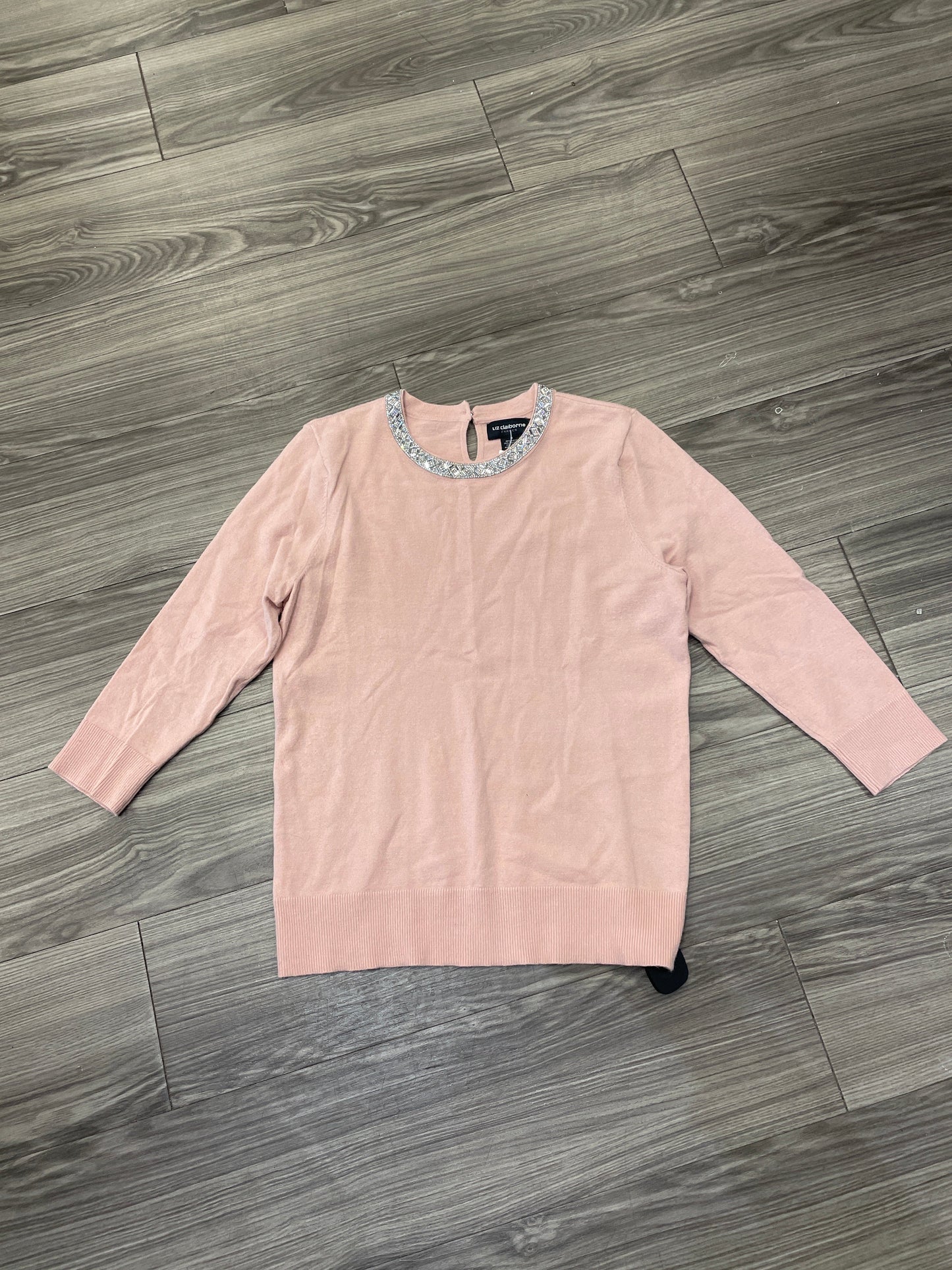 Top Long Sleeve By Liz Claiborne In Pink, Size: M