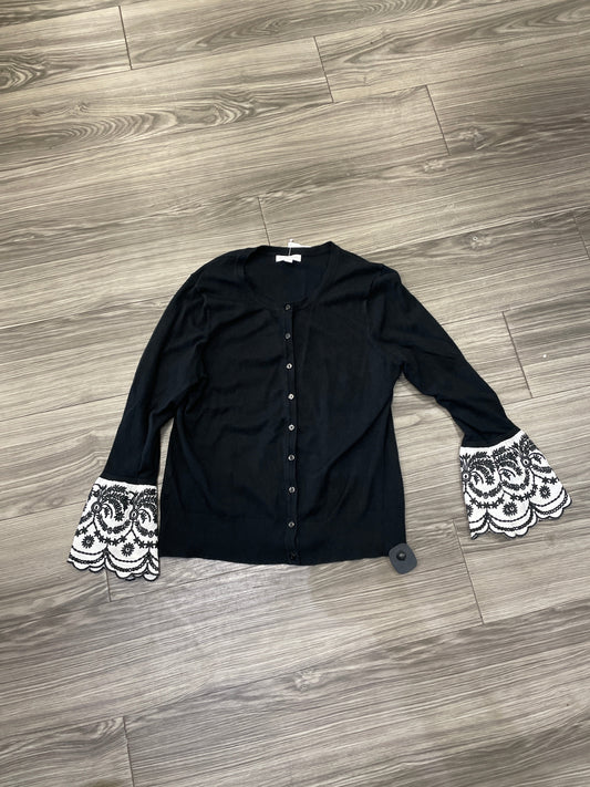 Cardigan By Charter Club In Black & White, Size: M