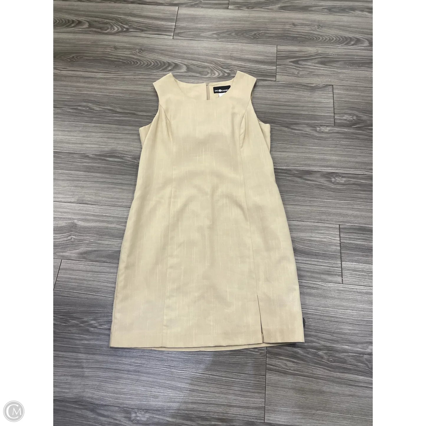 Dress Casual Midi By Sag Harbor In Tan, Size: 12