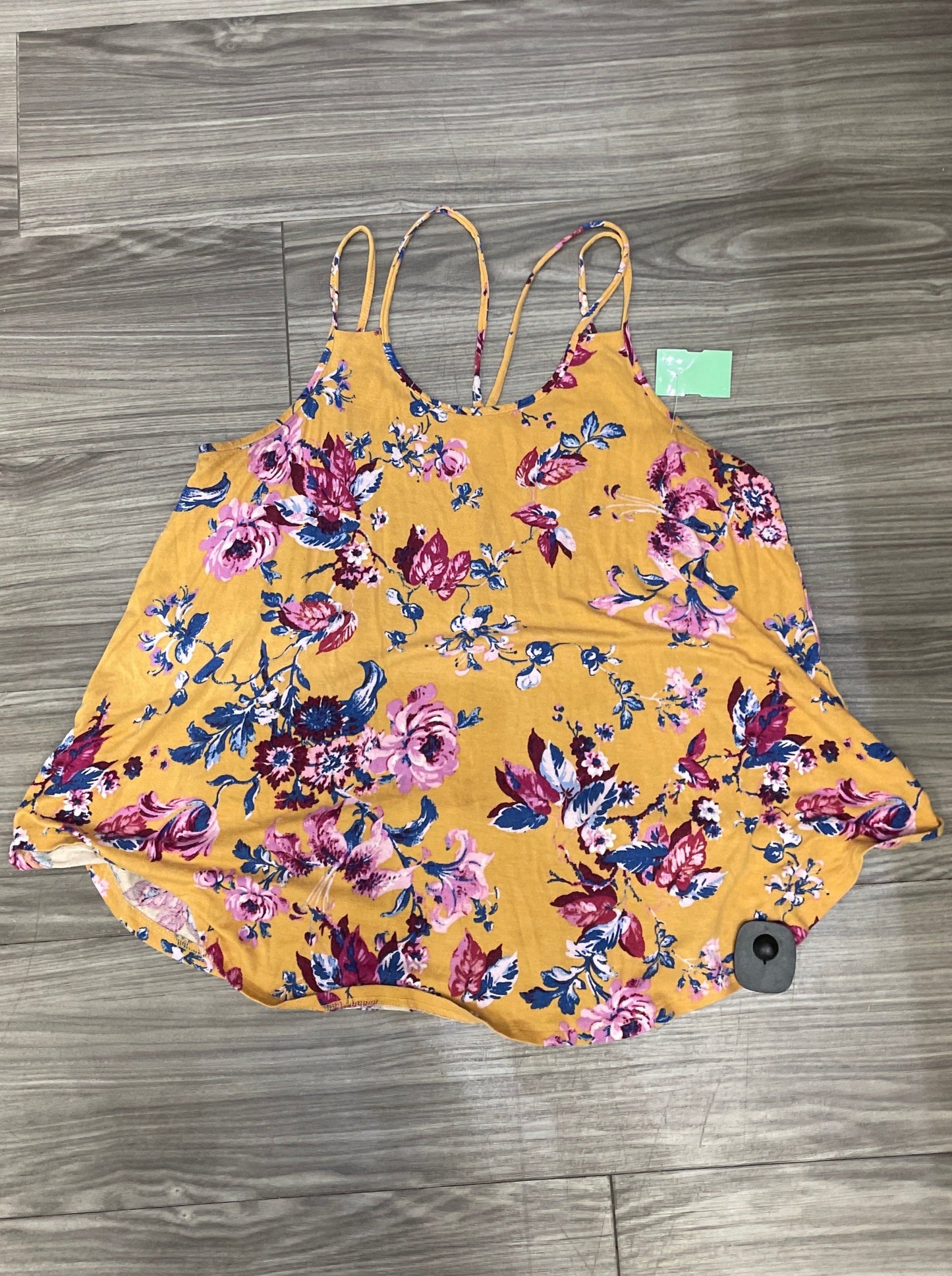 Floral Print Tank Top Pink Rose, Size M