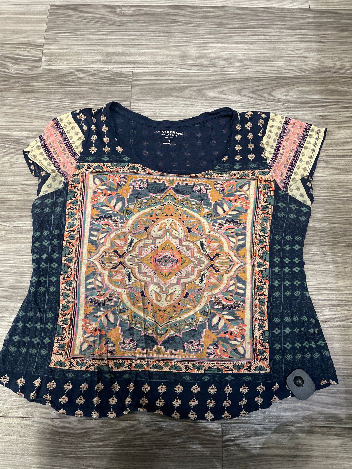 Multi-colored Top Short Sleeve Lucky Brand, Size Xl