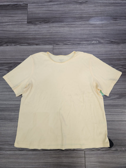 Yellow Top Short Sleeve Christopher And Banks, Size Xl