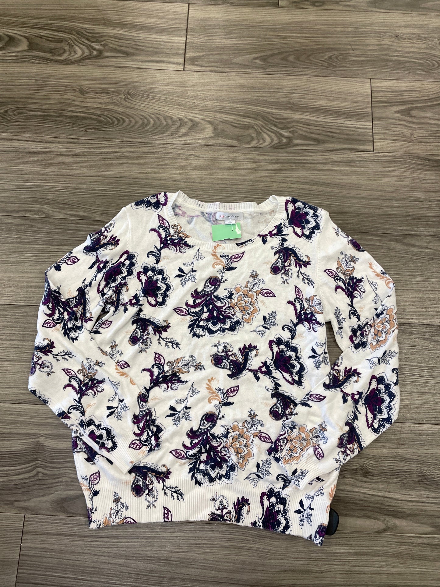 Blouse Long Sleeve By Liz Claiborne In Floral Print, Size: Xl