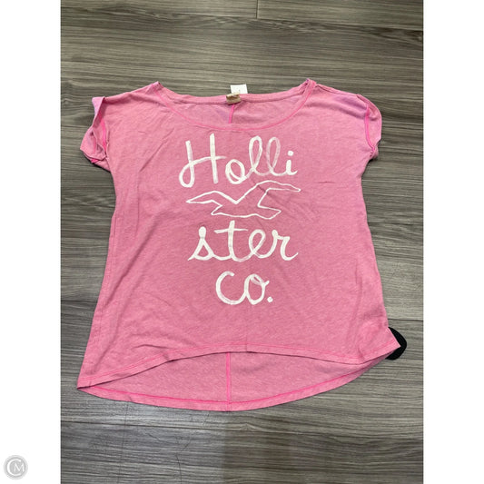 Top Short Sleeve By Hollister In Pink, Size: M