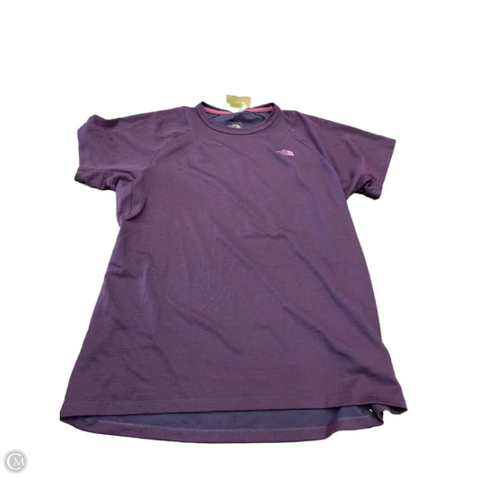 Athletic Top Short Sleeve By The North Face In Purple, Size: Xl