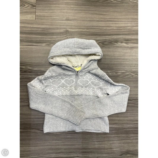 Sweatshirt Hoodie By No Boundaries In Grey & White, Size: M