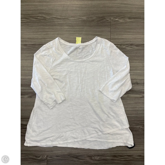 Top Long Sleeve By Chicos In White, Size: Xl