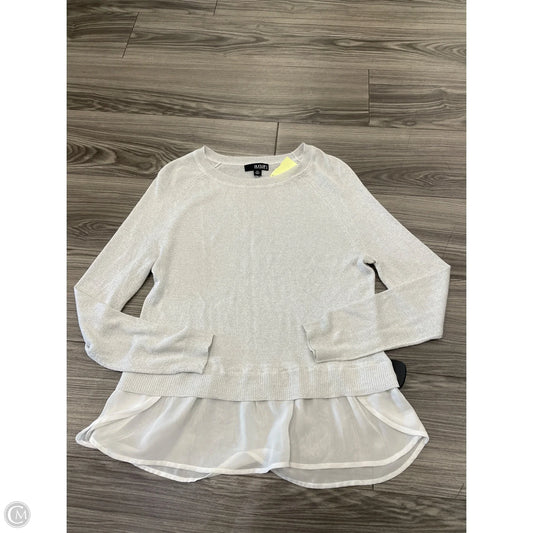 Blouse Long Sleeve By Ana In Silver, Size: Mp