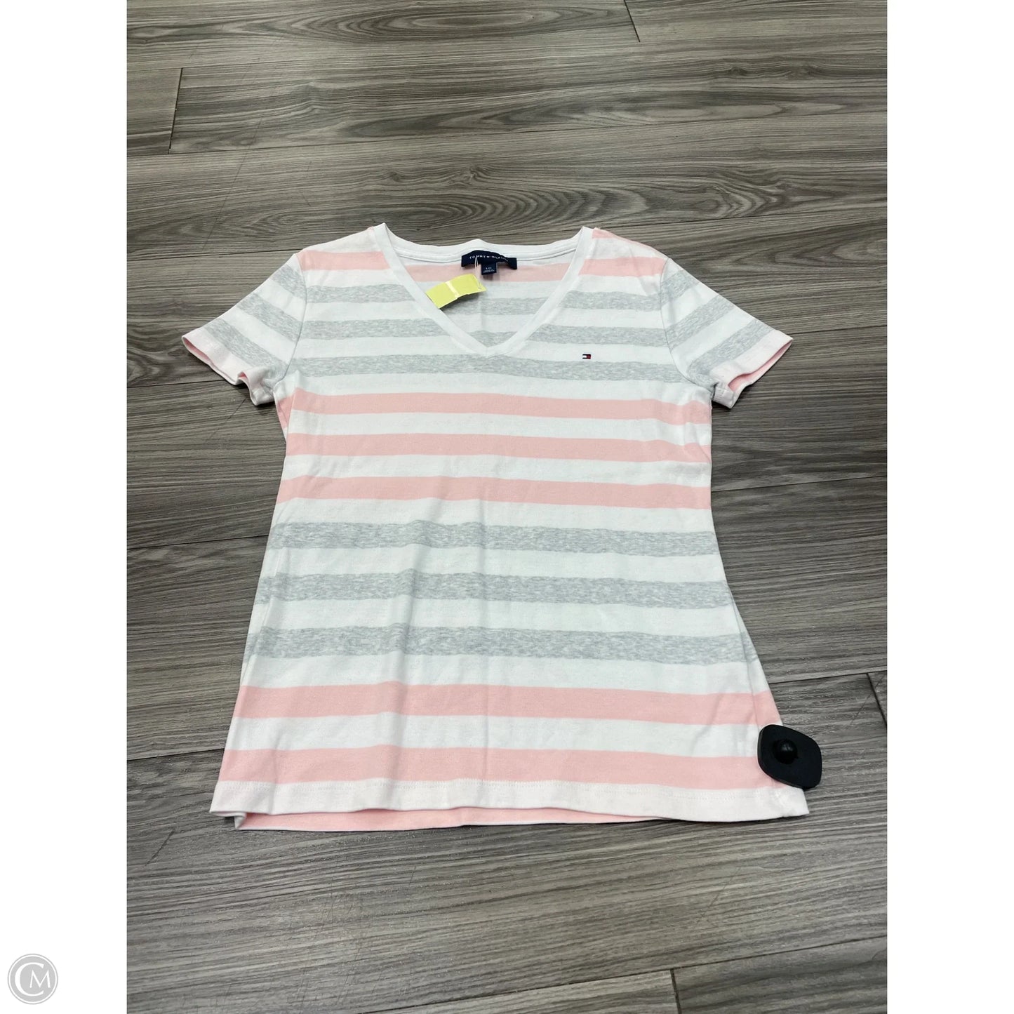 Top Short Sleeve By Tommy Hilfiger In Striped Pattern, Size: L