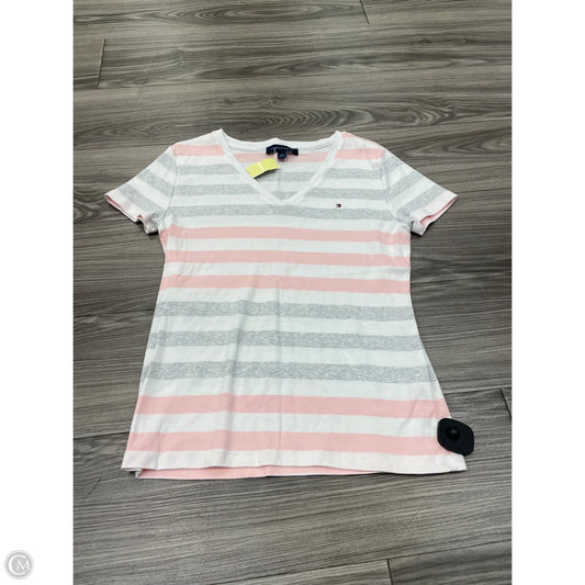 Top Short Sleeve By Tommy Hilfiger In Striped Pattern, Size: L