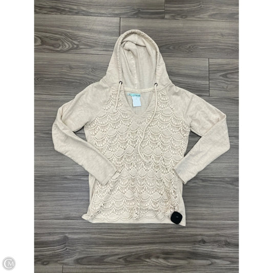 Sweatshirt Hoodie By Maurices In Cream, Size: M