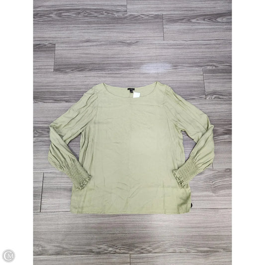 Top Long Sleeve Basic By Ann Taylor In Green, Size: L