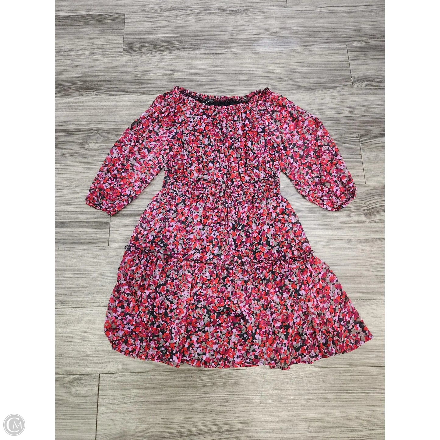 Dress Casual Midi By Clothes Mentor In Floral Print, Size: L