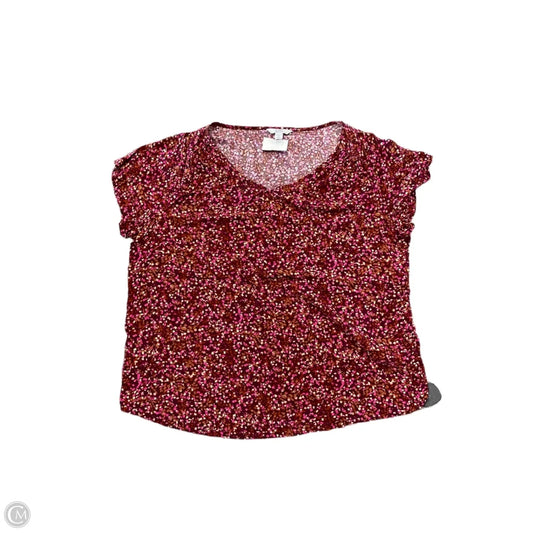 Top Short Sleeve By Croft And Barrow In Multi-colored, Size: 1x