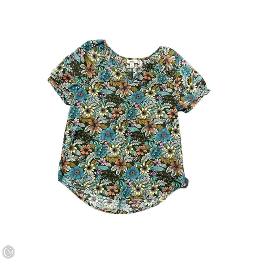 Top Short Sleeve By Ana In Floral Print, Size: Xs