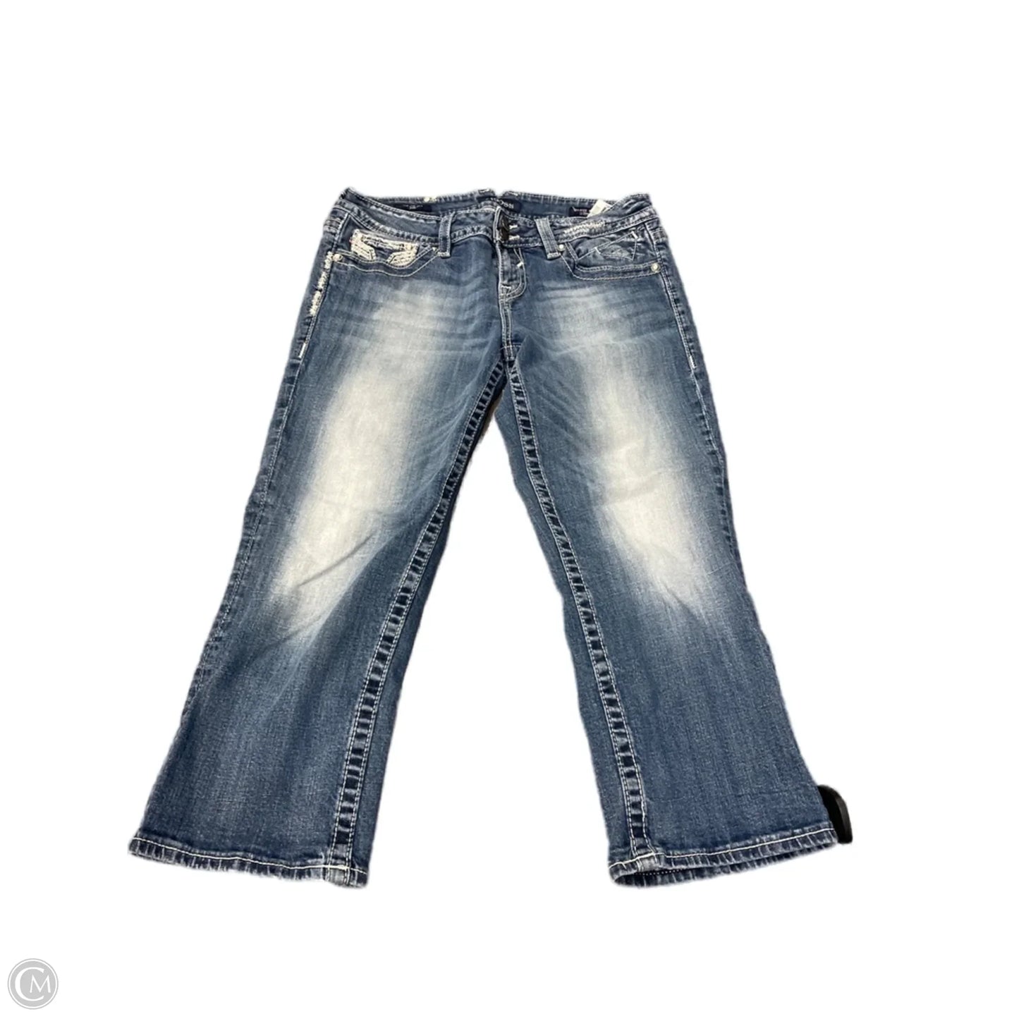 Capris By Vigoss In Blue Denim, Size: 10