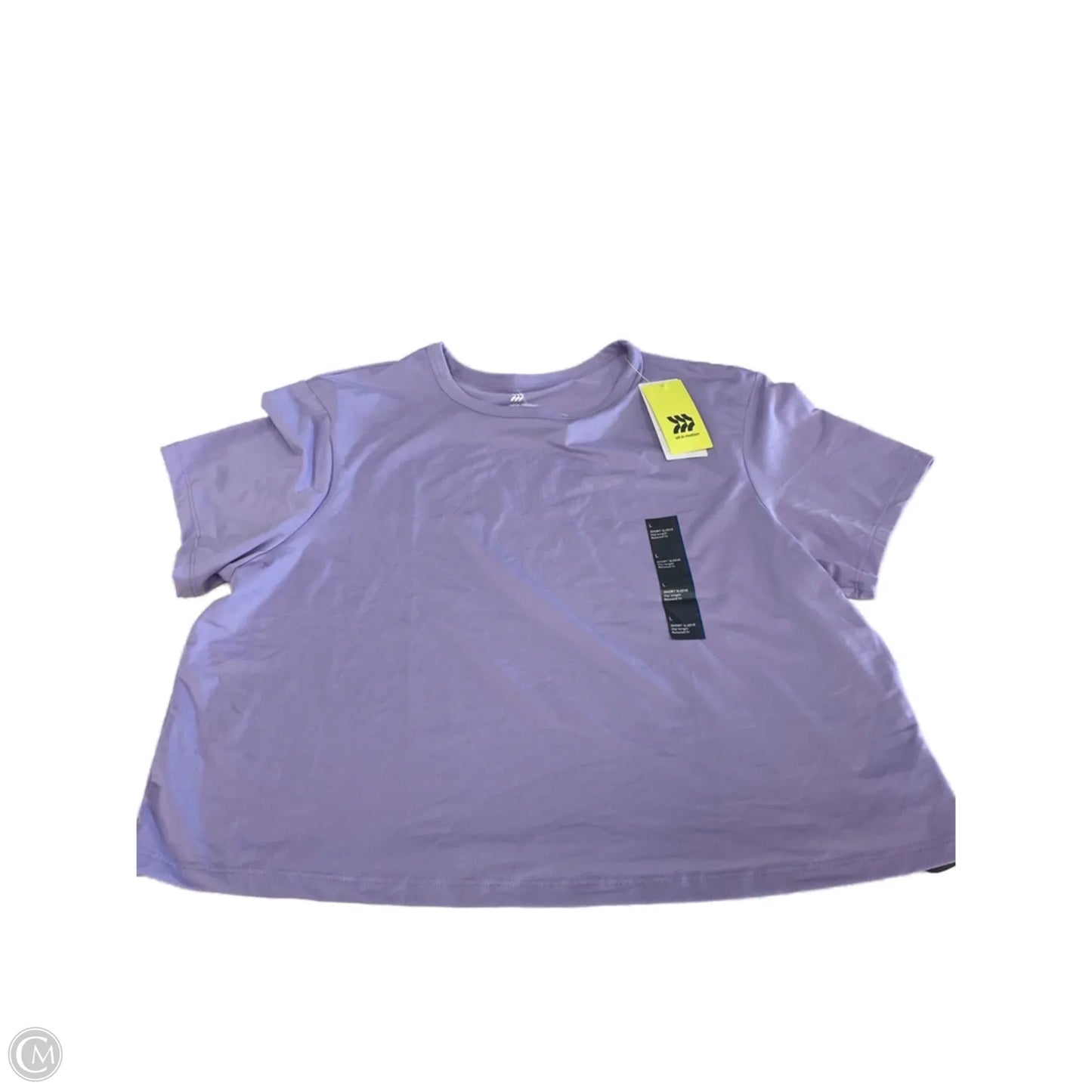 Top Short Sleeve Basic By All In Motion In Purple, Size: L