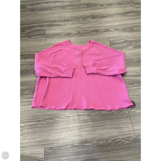 Top Long Sleeve By Old Navy In Pink, Size: 3x