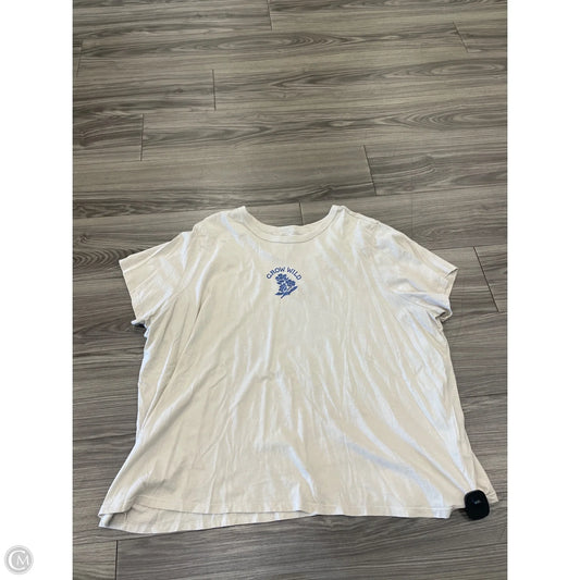 Top Short Sleeve By Old Navy In Cream, Size: 3x
