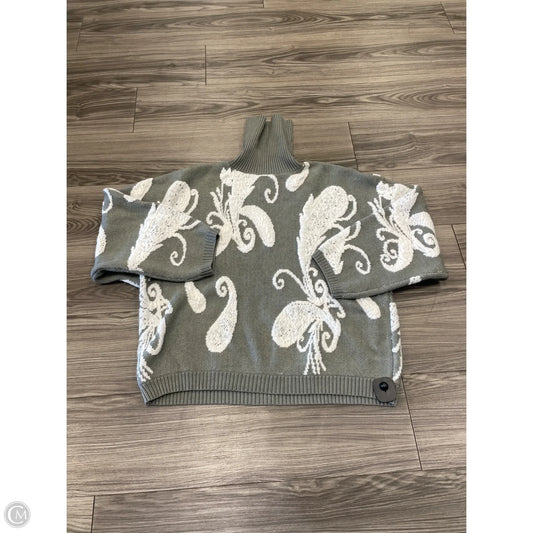 Sweater By Liz Claiborne In Grey & White, Size: Xxl