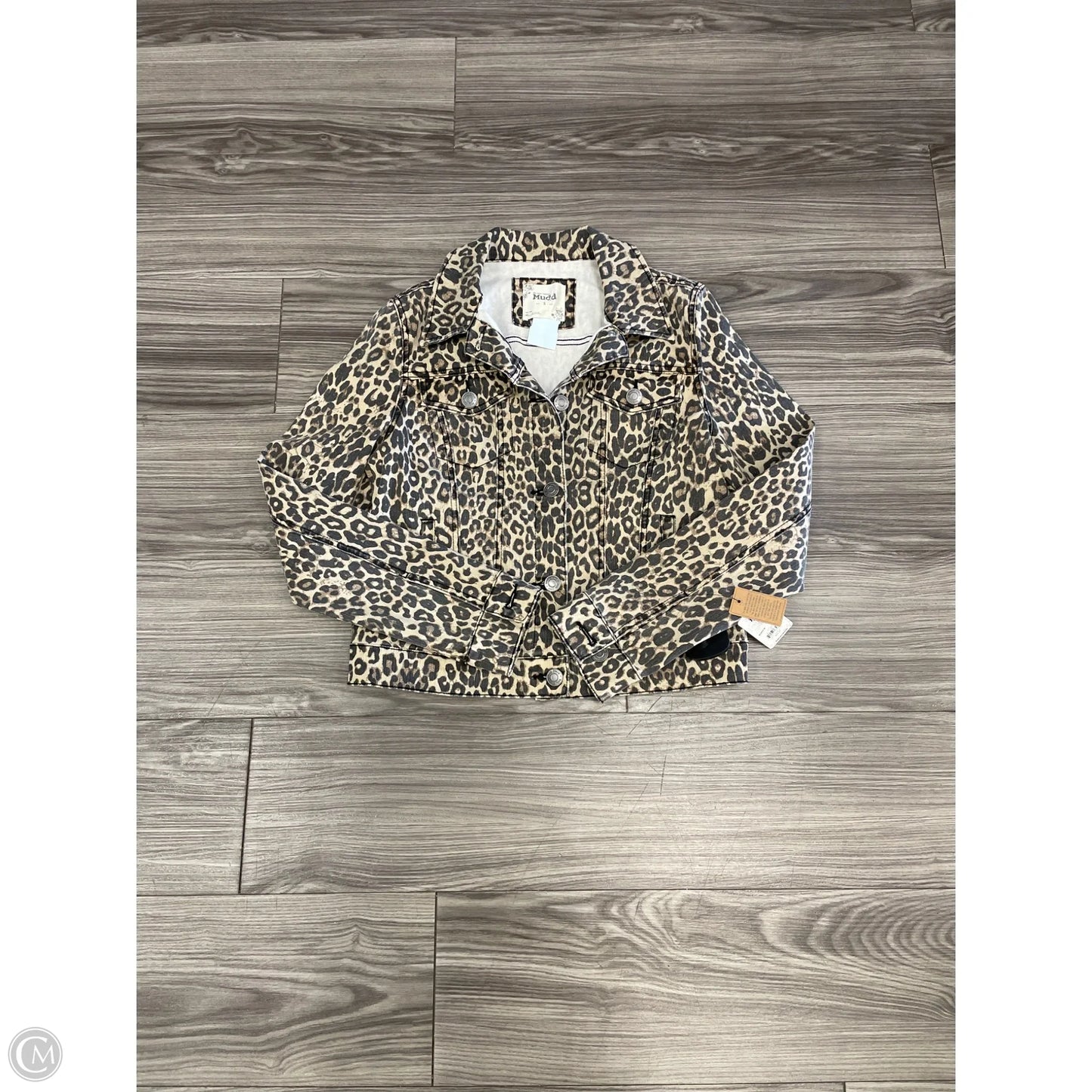 Jacket Denim By Mudd In Animal Print, Size: S