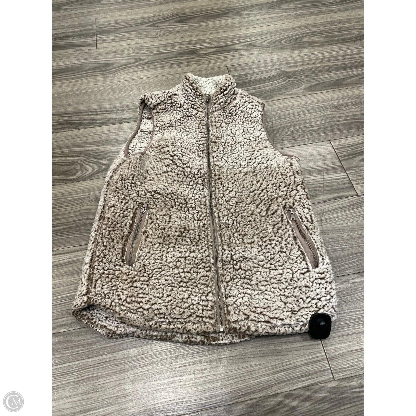 Vest Faux Fur & Sherpa By Thread And Supply In Beige, Size: M