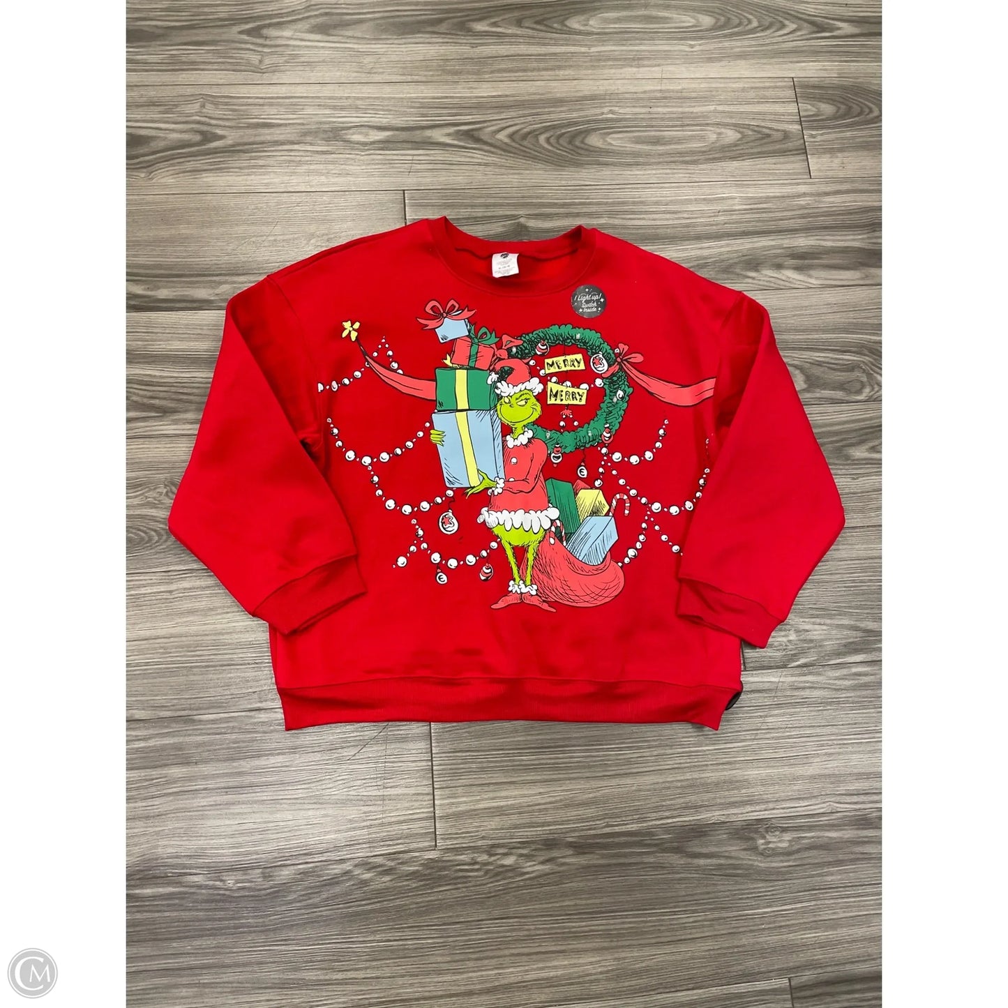 Sweatshirt Crewneck By Clothes Mentor In Red, Size: Xl