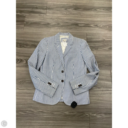 Blazer By J. Crew In Blue & White, Size: 4