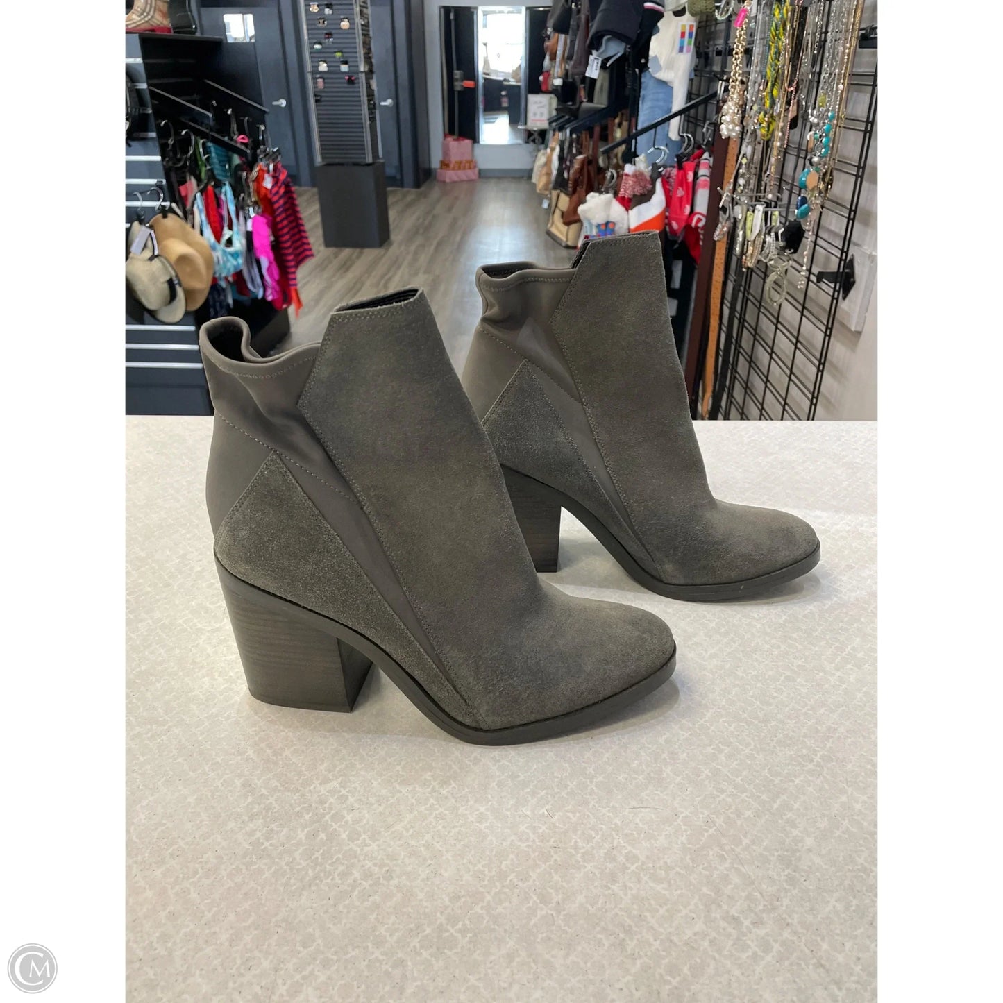 Shoes Heels Block By Katy Perry In Grey, Size: 9