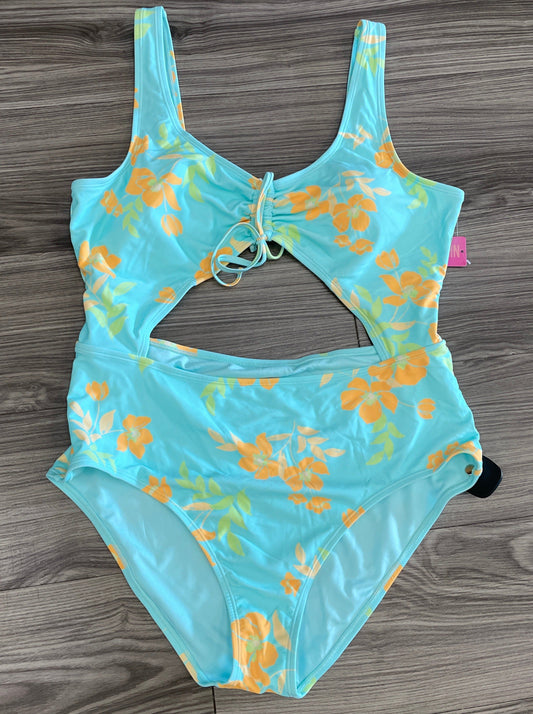 Floral Print Swimsuit Clothes Mentor, Size Xxl