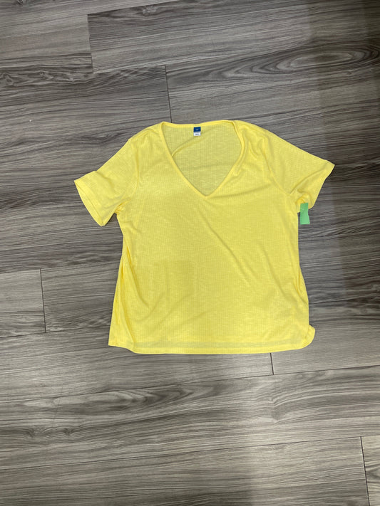 Yellow Top Short Sleeve Old Navy, Size L