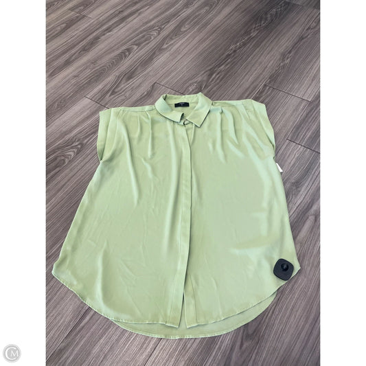 Blouse Short Sleeve By Tahari By Arthur Levine In Green, Size: L