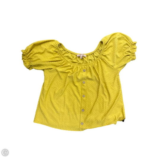 Top Short Sleeve By Philosophy In Yellow, Size: S