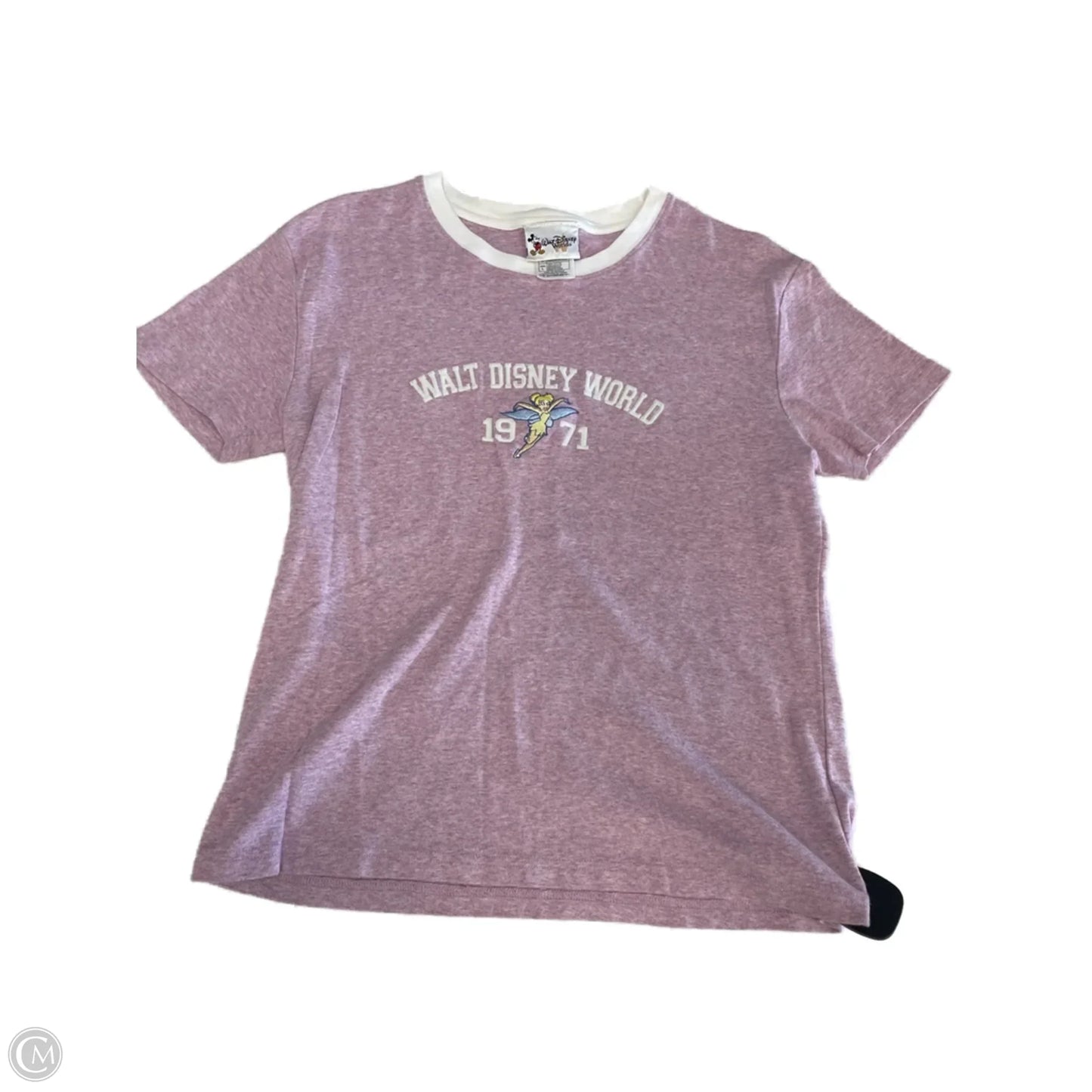Top Short Sleeve By Walt Disney In Pink, Size: L