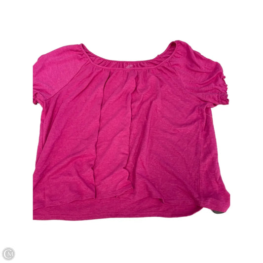 Top Short Sleeve By St Johns Bay In Pink, Size: 2x