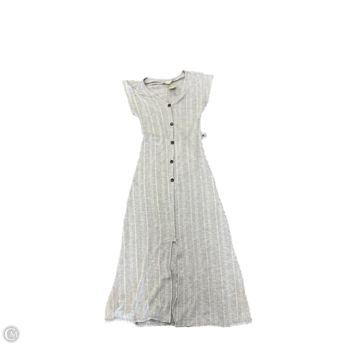 Dress Casual Midi By Caution To The Wind In Grey, Size: Xs