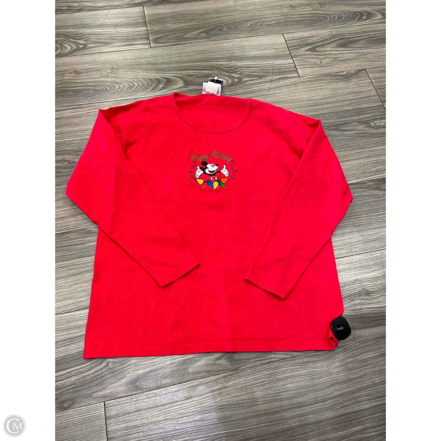 Top Long Sleeve By Clothes Mentor In Red, Size: L